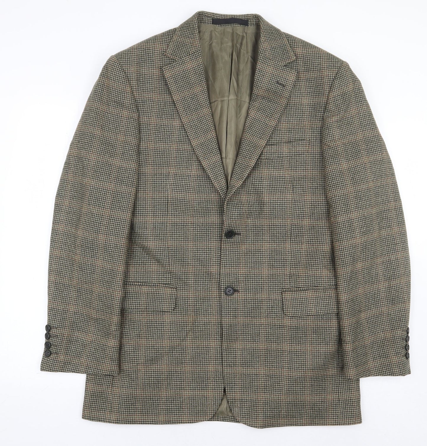 Marks and Spencer Mens Green Wool Jacket Suit Jacket Size 40