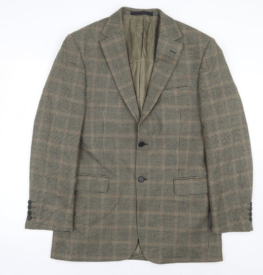 Marks and Spencer Mens Green Wool Jacket Suit Jacket Size 40