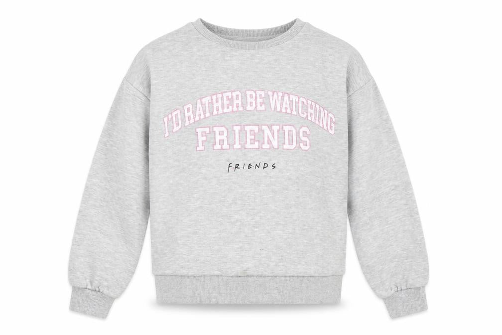 Primark Girls Grey Cotton Pullover Sweatshirt Size 12-13 Years Pullover - Friends