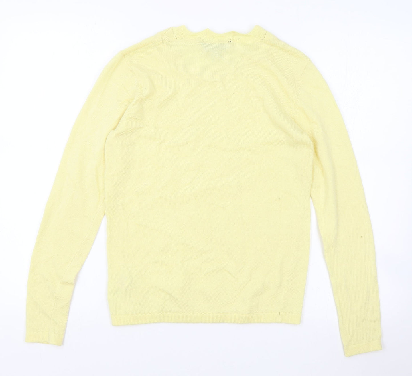 Dorothy Perkins Womens Yellow Round Neck Viscose Pullover Jumper Size 8