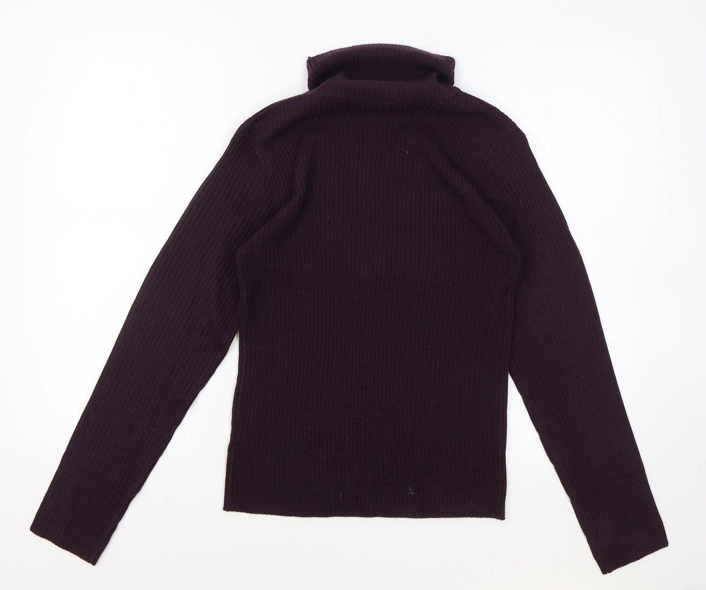 Originals Womens Purple Roll Neck Acrylic Pullover Jumper Size 14
