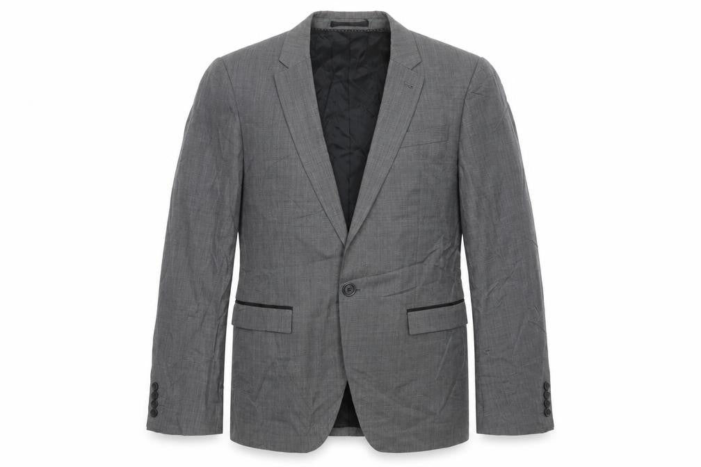 Topman Mens Grey Polyester Jacket Suit Jacket Size 40