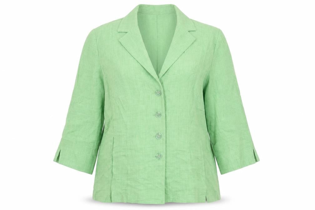 Oscar B. Womens Green Jacket Blazer Size 10 Button