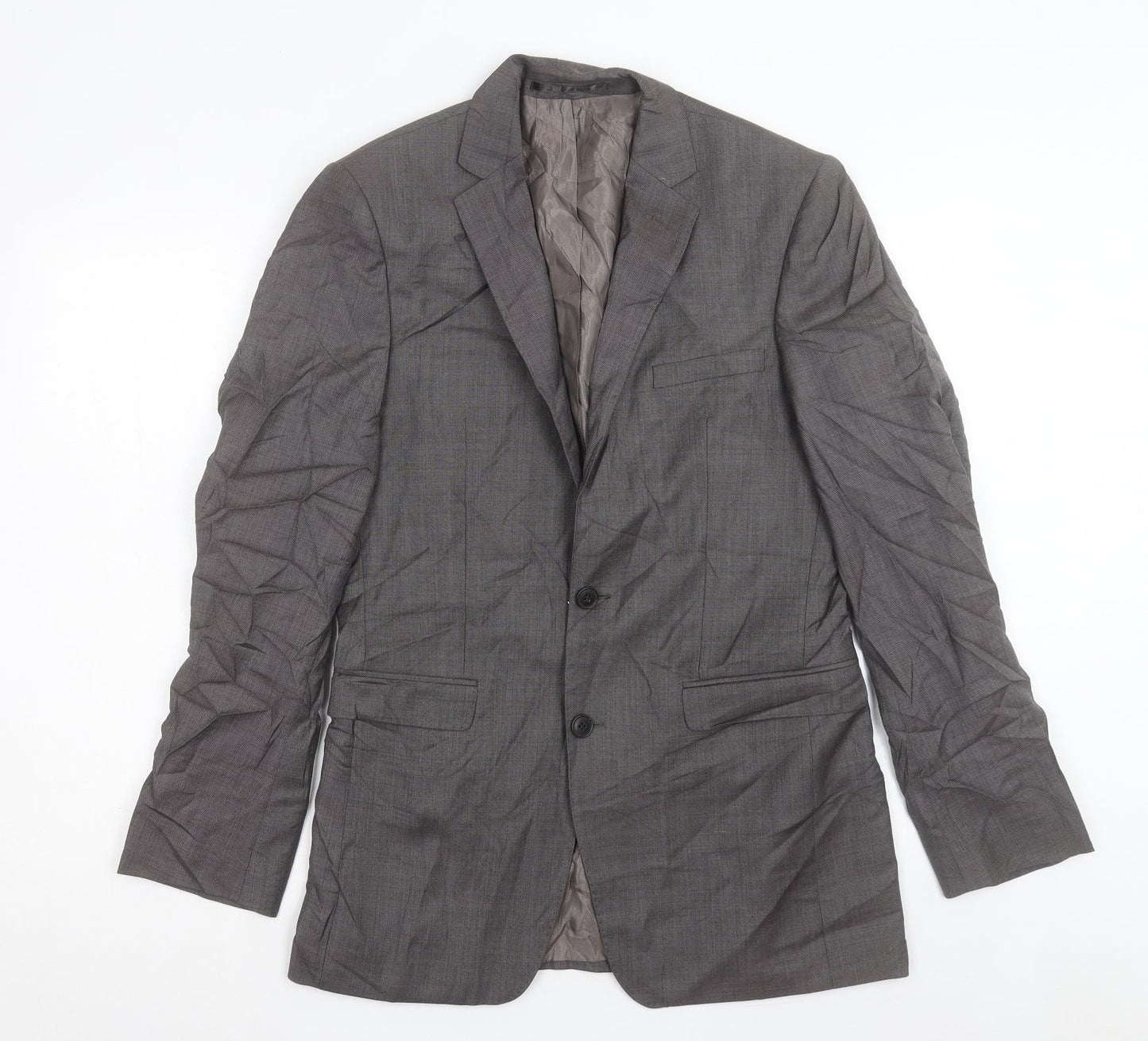 Paul Costelloe Mens Grey Wool Jacket Suit Jacket Size 36