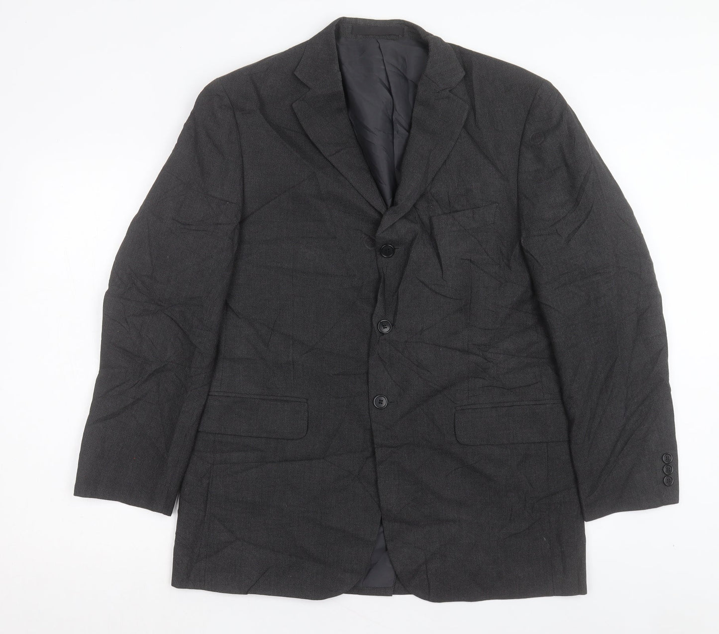 Marks and Spencer Mens Grey Polyacrylate Fibre Jacket Suit Jacket Size 40
