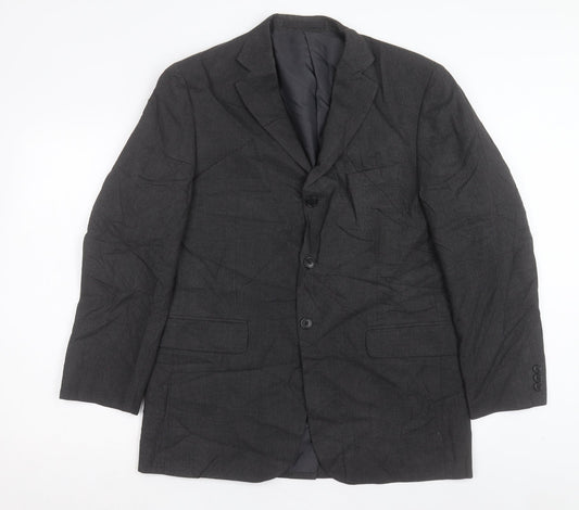 Marks and Spencer Mens Grey Polyacrylate Fibre Jacket Suit Jacket Size 40