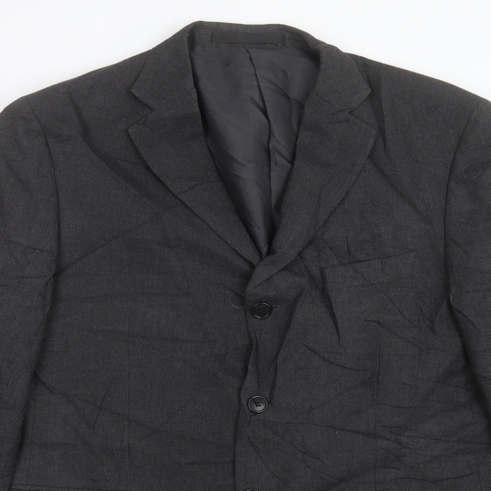 Marks and Spencer Mens Grey Polyacrylate Fibre Jacket Suit Jacket Size 40