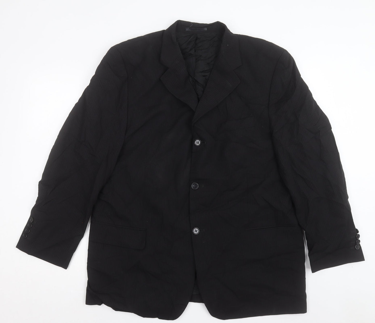 Simon Berwin Mens Black Wool Jacket Suit Jacket Size 44