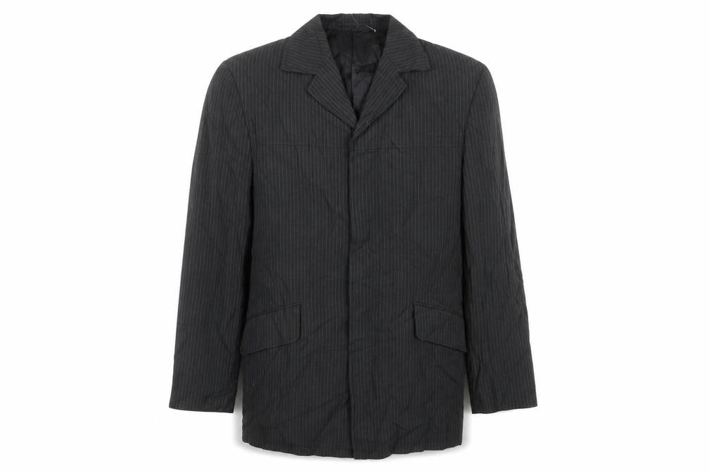 Kit Mens Grey Striped Jacket Blazer Size 40 Button