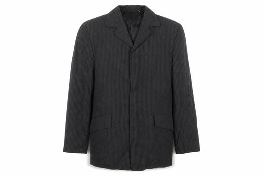 Kit Mens Grey Striped Jacket Blazer Size 40 Button