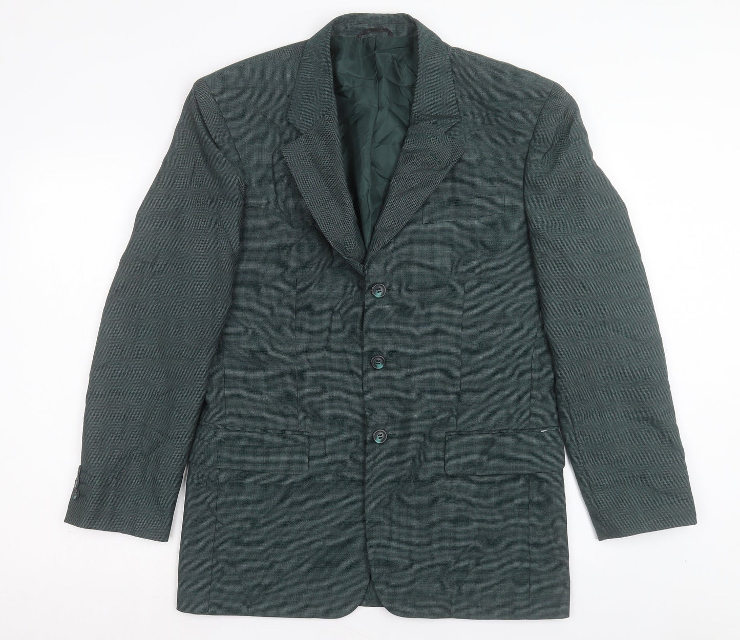 Dimensions Mens Green Polyacrylate Fibre Jacket Suit Jacket Size 36