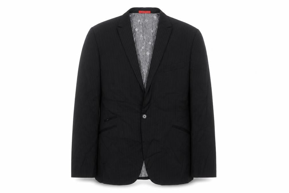 Skopes Mens Blue Striped Polyester Jacket Suit Jacket Size 44