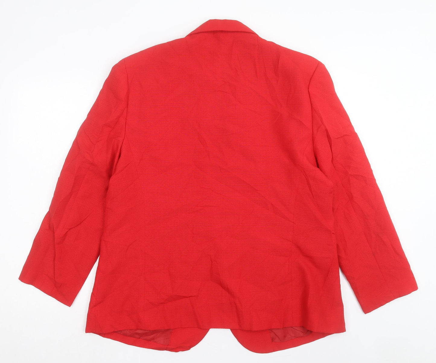 Littlewoods Womens Red Jacket Blazer Size 2 Button