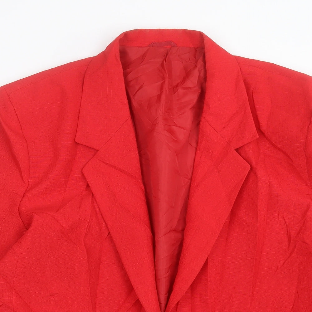 Littlewoods Womens Red Jacket Blazer Size 2 Button