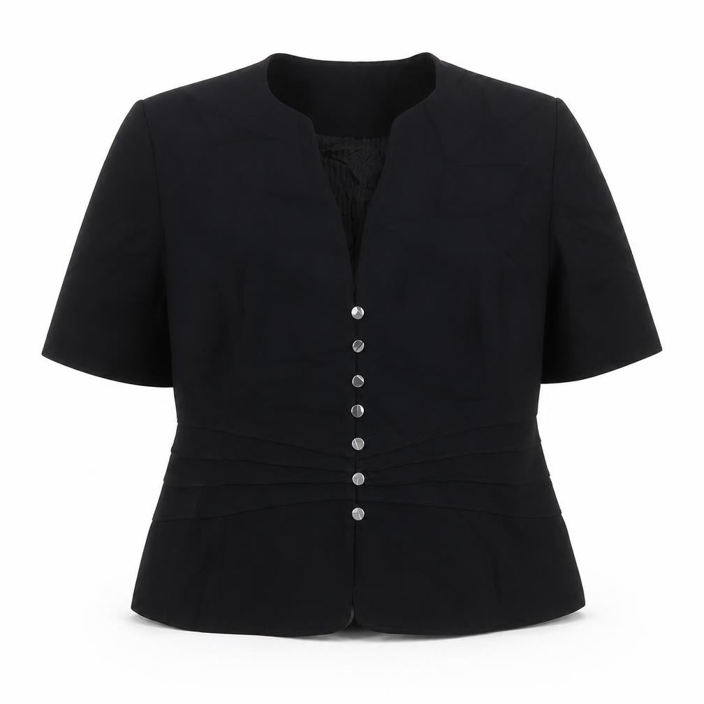 Country Casuals Womens Black Jacket Blazer Size 12 Button