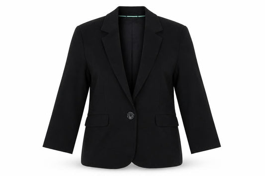 Gap Womens Black Cotton Jacket Blazer Size 12