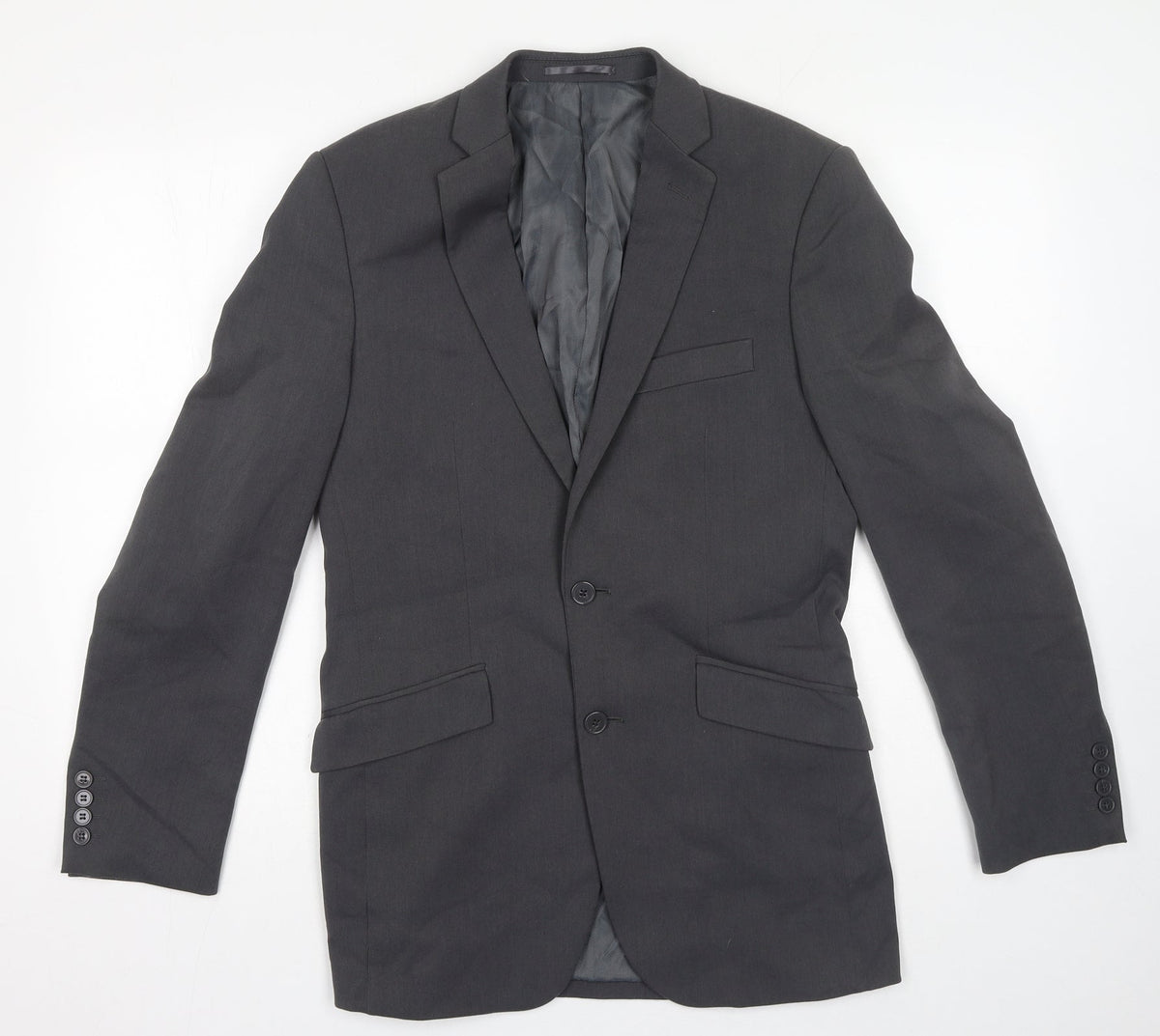 Taylor & Reece Womens Grey Polyester Jacket Suit Jacket Size 36