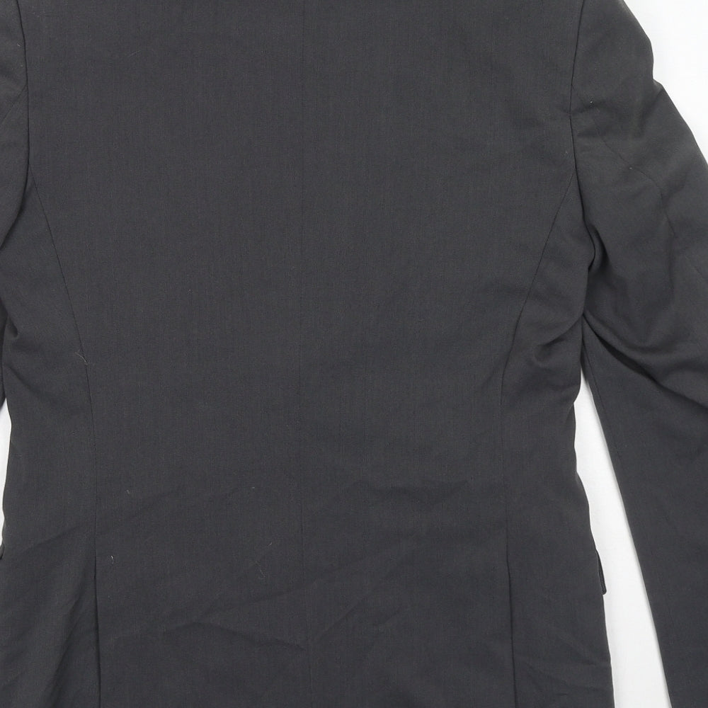 Taylor & Reece Womens Grey Polyester Jacket Suit Jacket Size 36