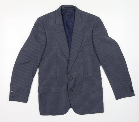 Tuomi Mens Blue Polyester Jacket Suit Jacket Size 36