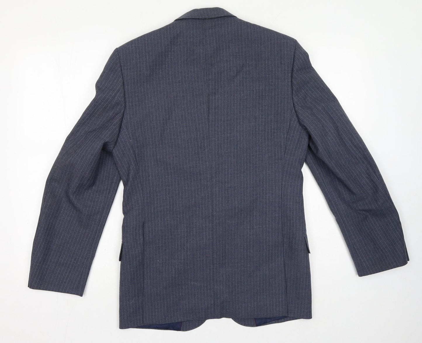 Tuomi Mens Blue Polyester Jacket Suit Jacket Size 36
