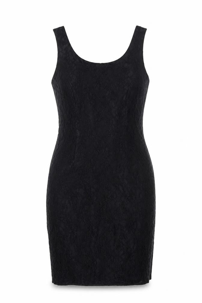 Classics Womens Black Nylon Bodycon Size 12 Square Neck Zip