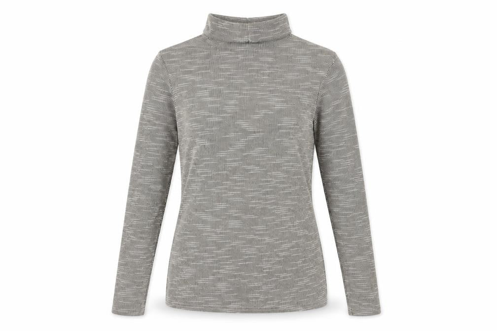 Boohoo Womens Brown Polyester Basic T-Shirt Size 8 Roll Neck - Open Split Back Split Hem Cuffs