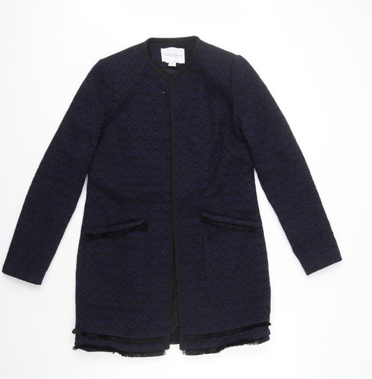 Carolina Belle Womens Blue Geometric Jacket Size S