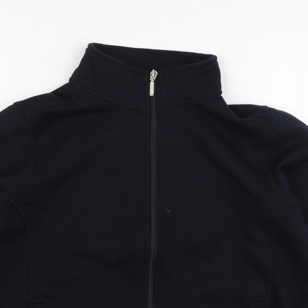 Bonmarché Womens Blue Polyester Full Zip Sweatshirt Size S Zip