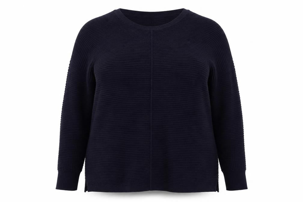 F&F Womens Blue Round Neck Viscose Pullover Jumper Size 14