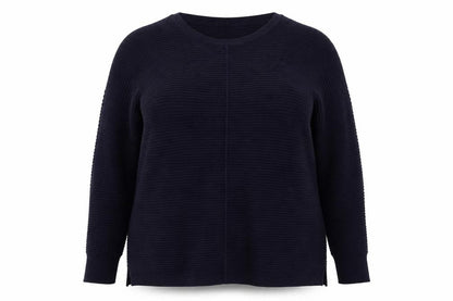 F&F Womens Blue Round Neck Viscose Pullover Jumper Size 14