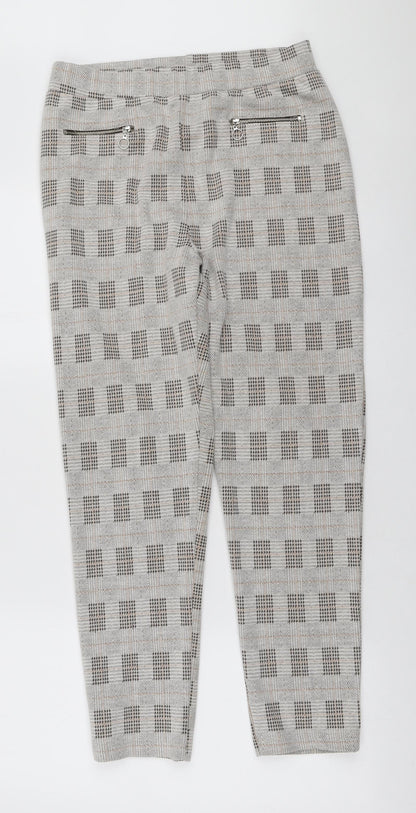 Select Womens Brown Plaid Polyester Trousers Size L L27 in Regular