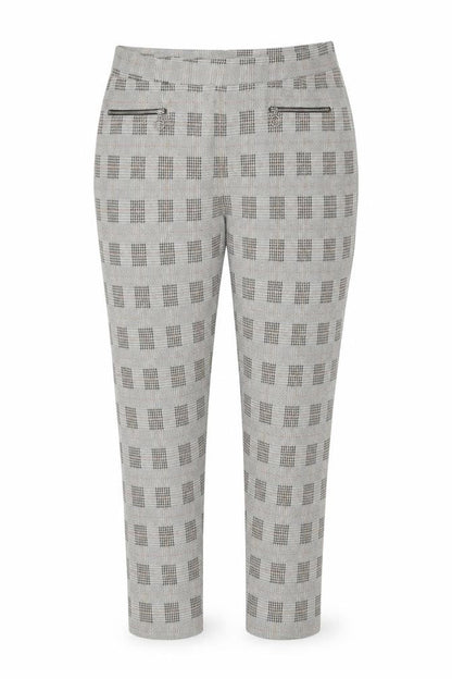 Select Womens Brown Plaid Polyester Trousers Size L L27 in Regular