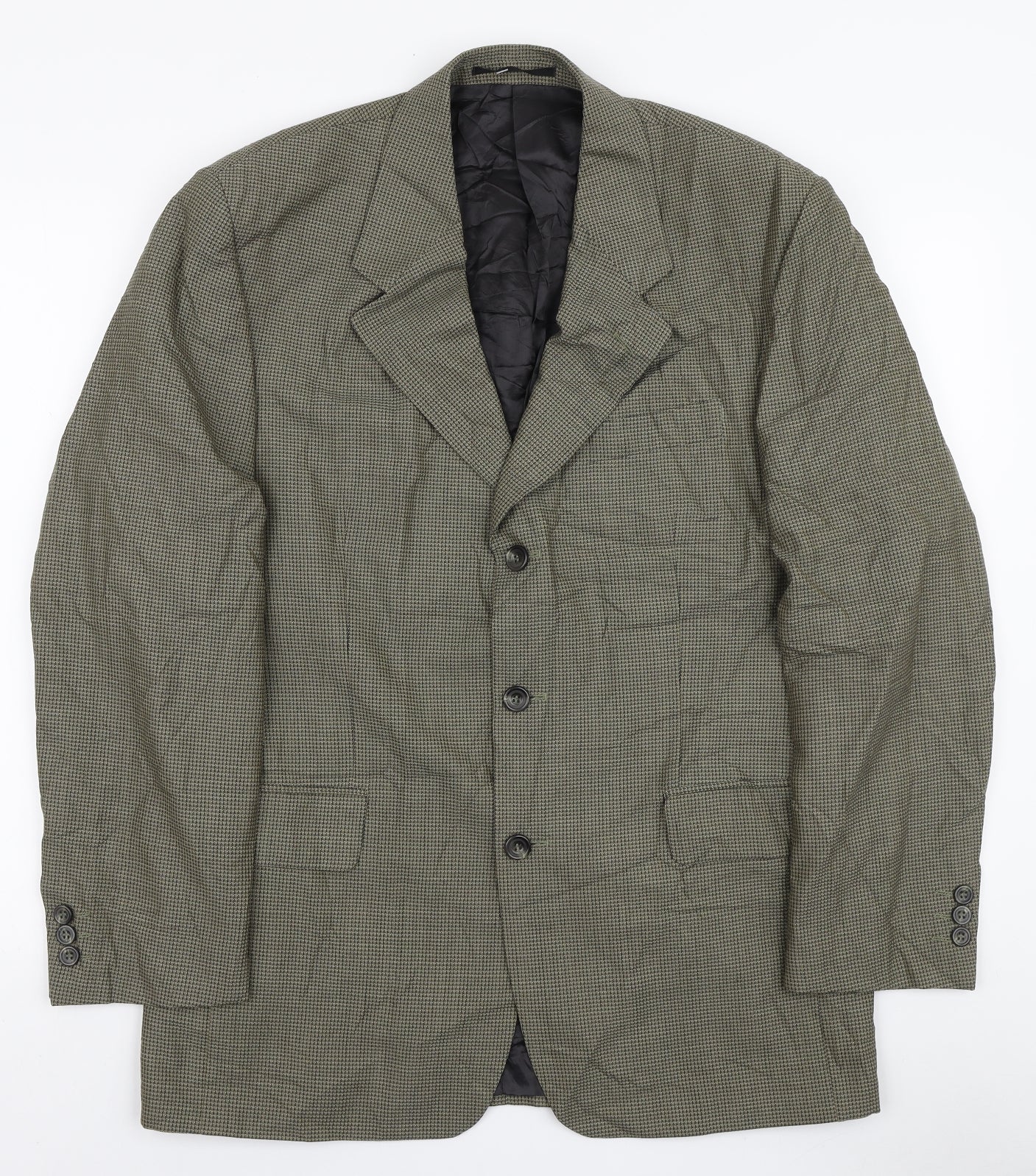 Principles Mens Green Check Wool Jacket Blazer Size 40