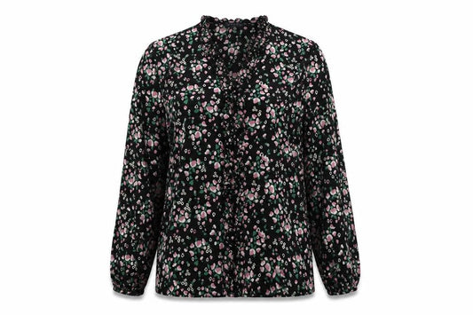 Marks and Spencer Womens Multicoloured Floral Polyester Basic Blouse Size 8 V-Neck