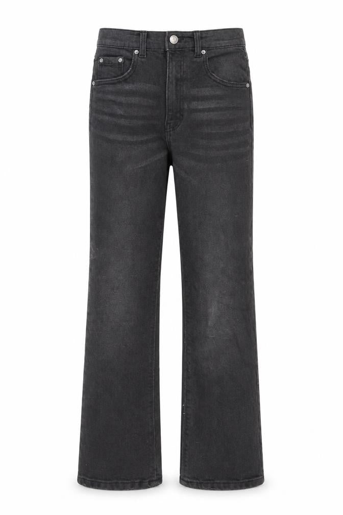 Pull&Bear Womens Black Cotton Straight Jeans Size 6 L27 in Regular Zip