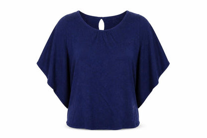 Principles Womens Blue Viscose Basic T-Shirt Size M Scoop Neck
