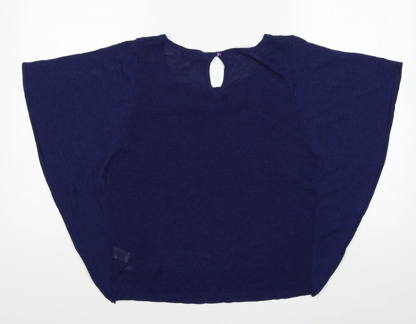 Principles Womens Blue Viscose Basic T-Shirt Size M Scoop Neck
