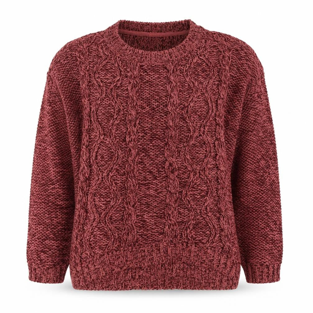 MiM Womens Red Round Neck Acrylic Pullover Jumper Size XL