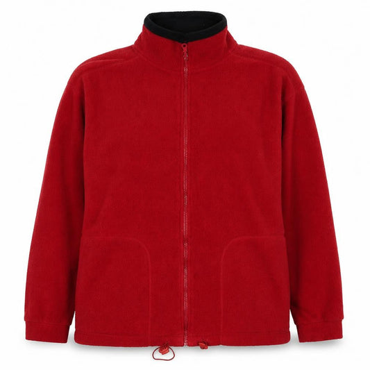 Best Basics Womens Red Polyester Full Zip Sweatshirt Size 10 Zip