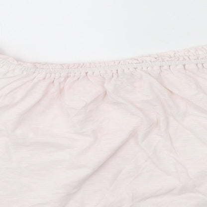 Next Womens Pink Geometric Polyester Basic T-Shirt Size 12 Off the Shoulder