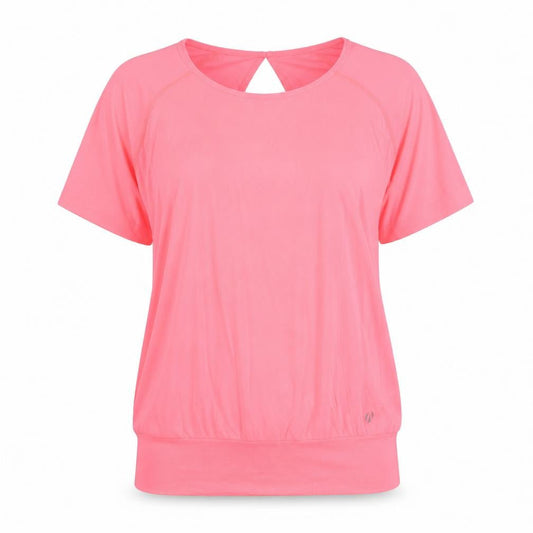 Marks & Spencer Womens Pink Polyester Basic T-Shirt Size M Round Neck Pullover