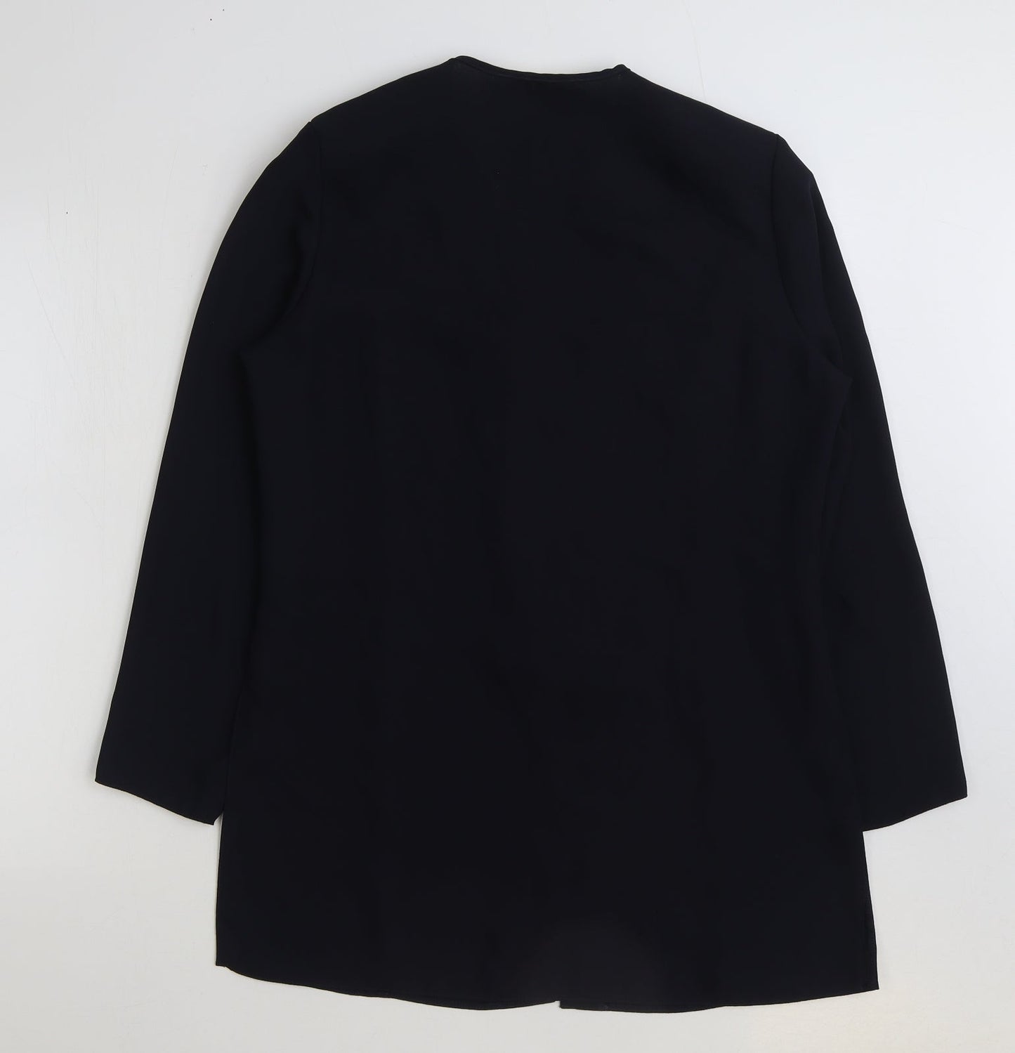 BHS Womens Blue Polyester Basic Blouse Size 14 V-Neck