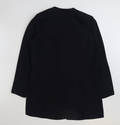 BHS Womens Blue Polyester Basic Blouse Size 14 V-Neck
