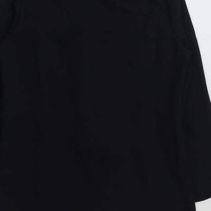 BHS Womens Blue Polyester Basic Blouse Size 14 V-Neck