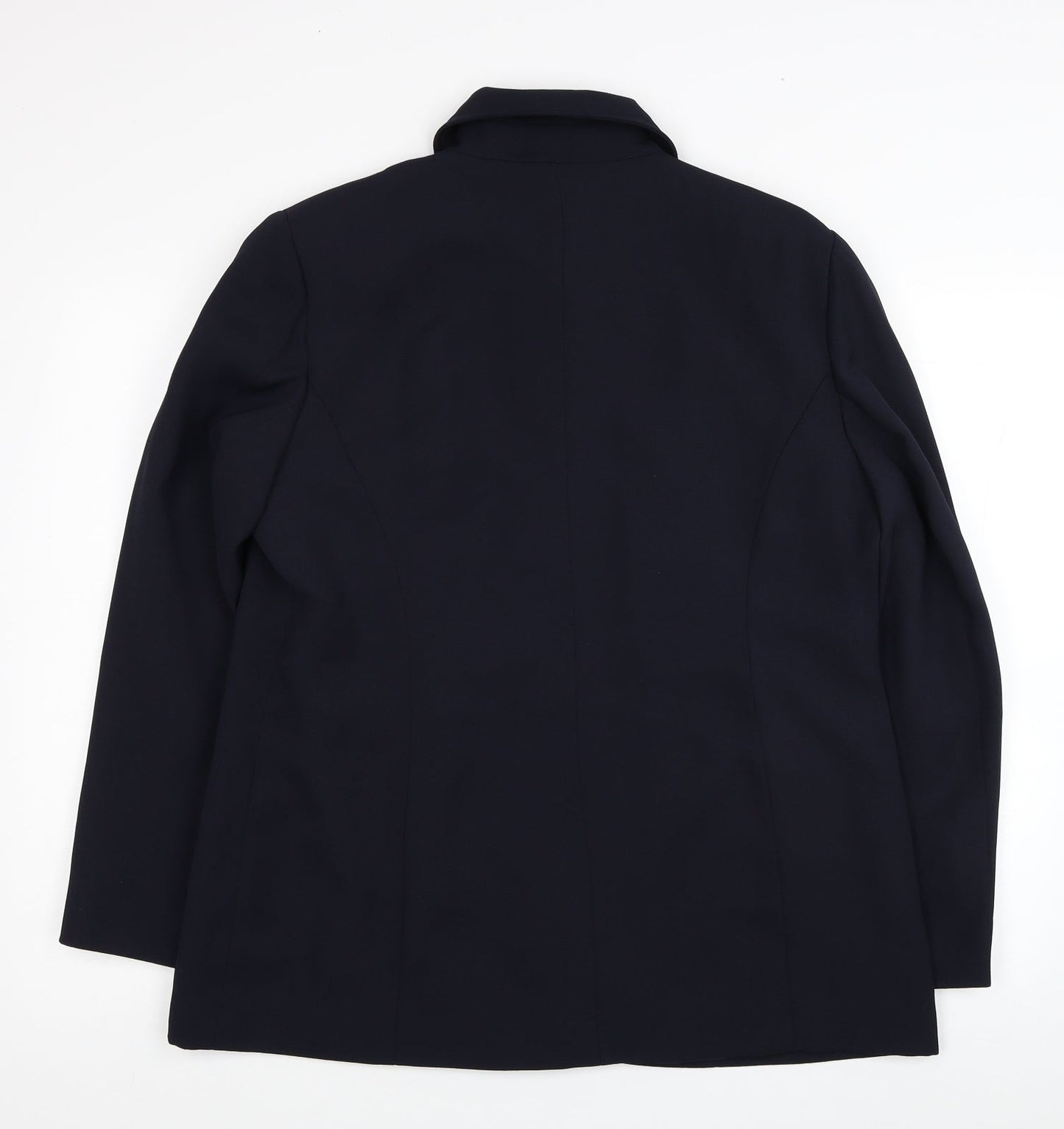 Classics Womens Blue Polyester Jacket Blazer Size 18