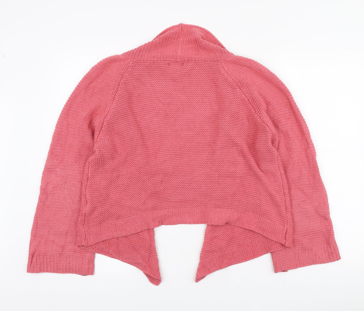 Amanti Womens Pink V-Neck Acrylic Cardigan Jumper Size M