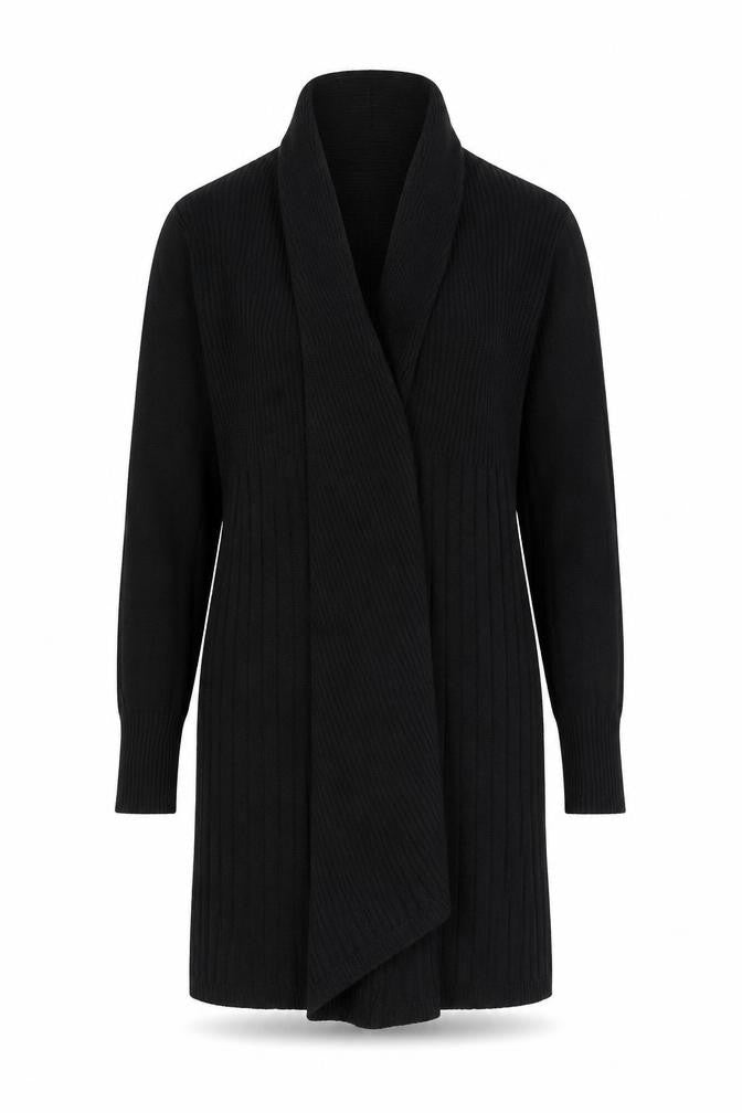 Wallis Womens Black Roll Neck Polyester Cardigan Jumper Size S