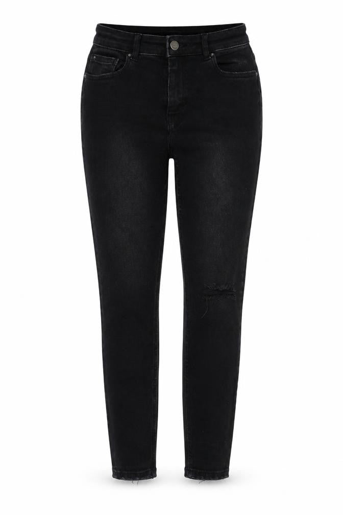Denim & Co. Womens Black Cotton Skinny Jeans Size 12 L29 in Regular Button