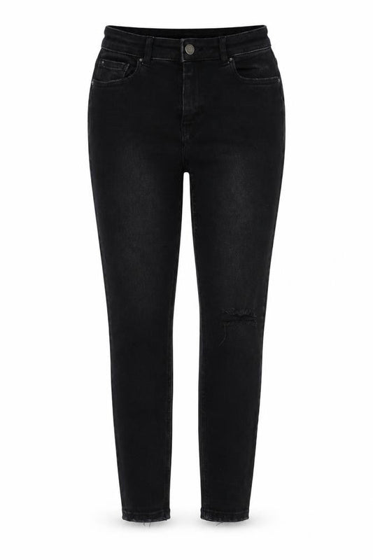 Denim & Co. Womens Black Cotton Skinny Jeans Size 12 L29 in Regular Button