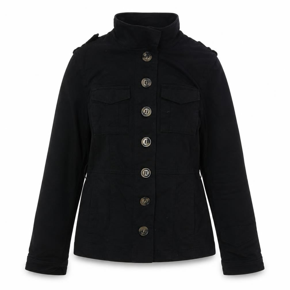 H&M Womens Black Jacket Size 10 Button